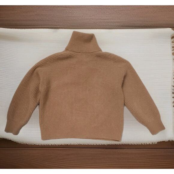 Everlane Felted Extra Fine Ribbed Merino Half-Zip Sweater Womens Very Soft M - Picture 5 of 7